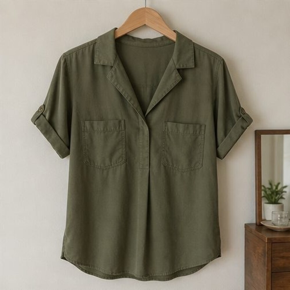 Emerald Wrap Blouse